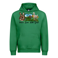 Emerald Peace Love Kiko Goat Urban Hoodie - LillyAllenDesigns