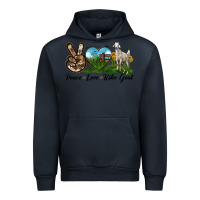 Navy Peace Love Kiko Goat Urban Hoodie - LillyAllenDesigns