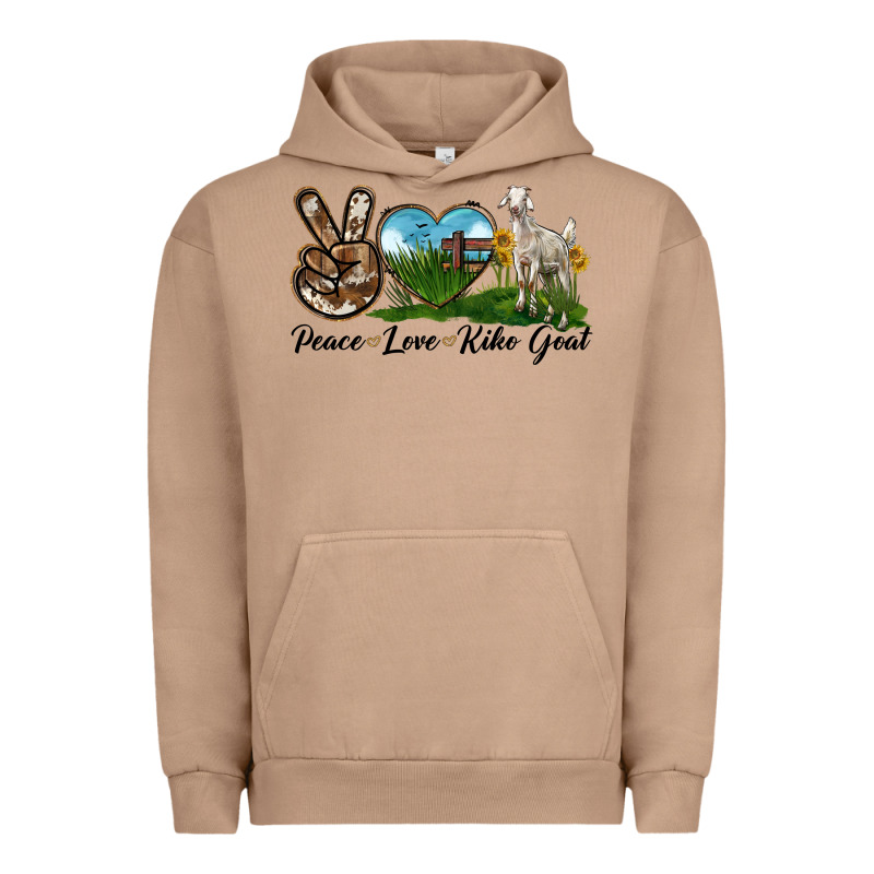 Peace Love Kiko Goat Urban Hoodie by LillyAllenDesigns | Teevron