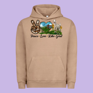 Peace Love Kiko Goat Urban Hoodie Designed By Lillyallendesigns
