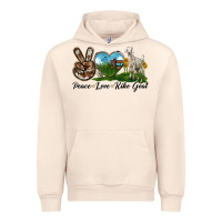 Sandshell Peace Love Kiko Goat Urban Hoodie - LillyAllenDesigns