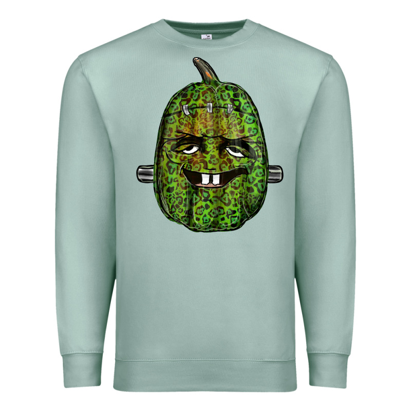 Leopard Pumpkin Frankestein Premium Sweatshirt by RanaPortraitStore | Teevron