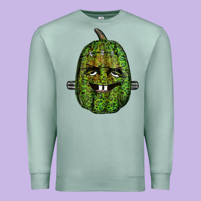 Leopard Pumpkin Frankestein Premium Sweatshirt Designed By Ranaportraitstore