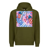 Army Green patriotic fireworks Premium Hoodie - BundleAndBundleShop