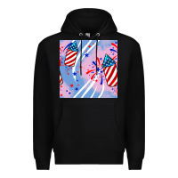 Black patriotic fireworks Premium Hoodie - BundleAndBundleShop