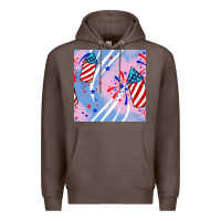 Coffee patriotic fireworks Premium Hoodie - BundleAndBundleShop