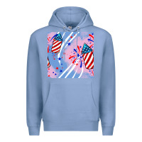 Colony Blue patriotic fireworks Premium Hoodie - BundleAndBundleShop
