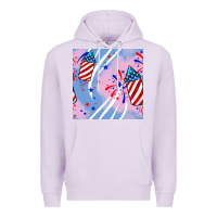 Lilac patriotic fireworks Premium Hoodie - BundleAndBundleShop