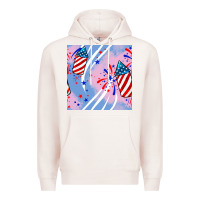 Pale Pink patriotic fireworks Premium Hoodie - BundleAndBundleShop