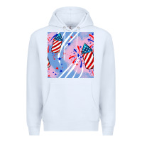 White patriotic fireworks Premium Hoodie - BundleAndBundleShop