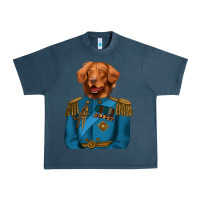 Midnight Navy Golden Retriever Dog Portrait,Custom Pet Portraits,Renaissance Dog Urban Heavy Tee - RanaPortraitStore