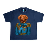 Navy Golden Retriever Dog Portrait,Custom Pet Portraits,Renaissance Dog Urban Heavy Tee - RanaPortraitStore