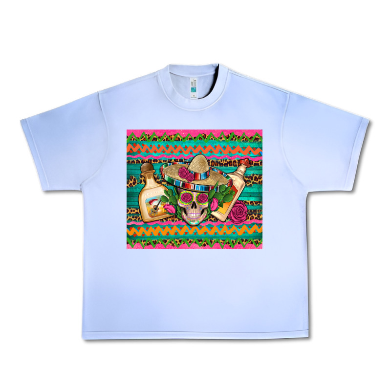 Mexican Tequila Skull Roses Cactus Sombrero Urban Heavy Tee by Artiststas | Teevron