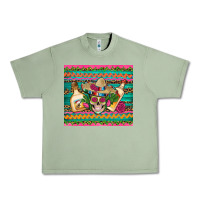 Oil Green mexican tequila skull roses cactus sombrero Urban Heavy Tee - Artiststas