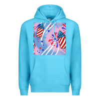 Ocean Blue patriotic fireworks Premium Hoodie - BundleAndBundleShop