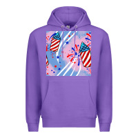 Purple patriotic fireworks Premium Hoodie - BundleAndBundleShop