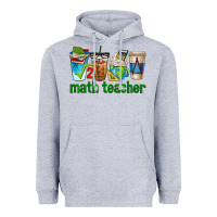 Heather Grey math teacher coffee cups Heavyweight Hoodie - texasbilliewilder