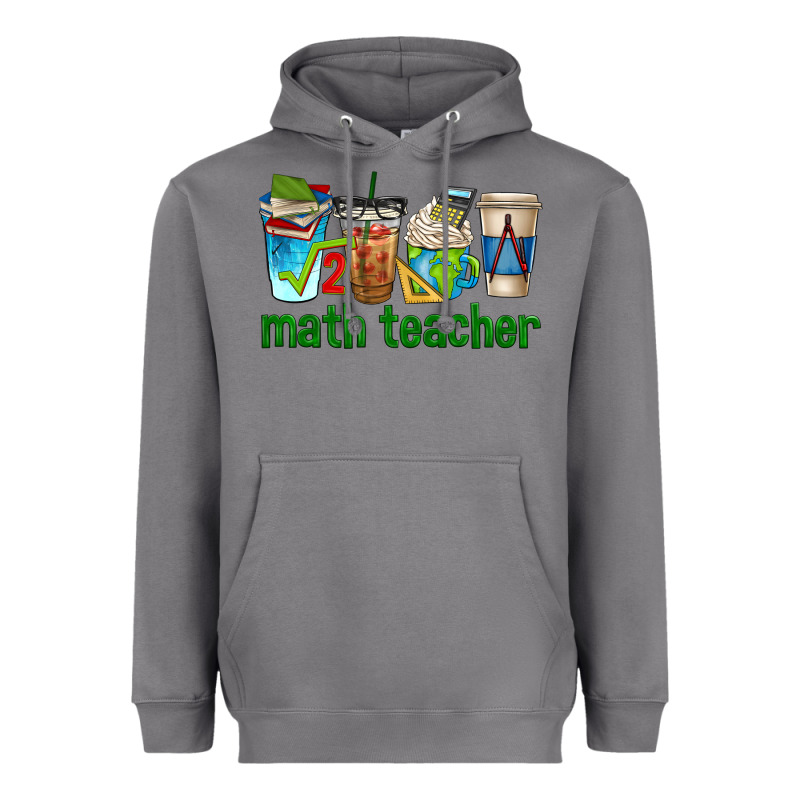 Math Teacher Coffee Cups Heavyweight Hoodie by texasbilliewilder | Teevron