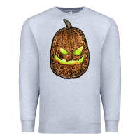 Heather Grey watercolor leopard pumpkin Premium Sweatshirt - RanaPortraitStore