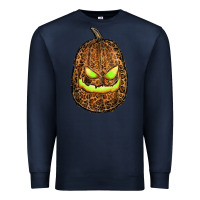 Navy watercolor leopard pumpkin Premium Sweatshirt - RanaPortraitStore