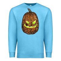 Ocean Blue watercolor leopard pumpkin Premium Sweatshirt - RanaPortraitStore