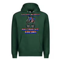Sports Green just call me pretty and take me racing Premium Hoodie - JahusDesignShop