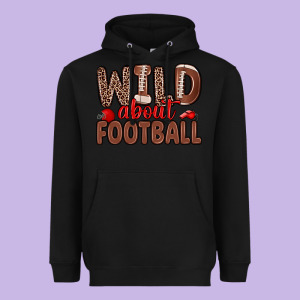 Wild About Football Heavyweight Hoodie Designed By Zillion Design Studio