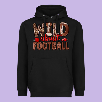 Wild About Football Heavyweight Hoodie Designed By Zillion Design Studio