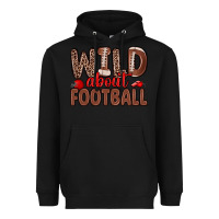 Black wild about football Heavyweight Hoodie - Zillion Design Studio