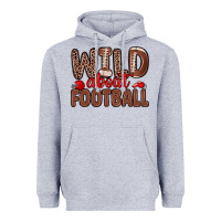 Heather Grey wild about football Heavyweight Hoodie - Zillion Design Studio