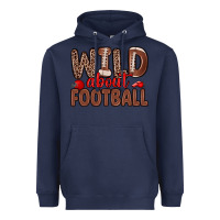 Navy wild about football Heavyweight Hoodie - Zillion Design Studio