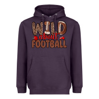 Plum wild about football Heavyweight Hoodie - Zillion Design Studio