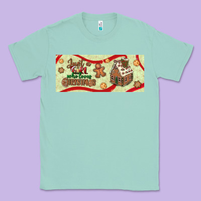 Just A Girl Who Loves Christmas Classic Tee Designed By Bundleandbundleshop