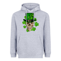 Heather Grey st. patrick's day skull Heavyweight Hoodie - RanaPortraitStore