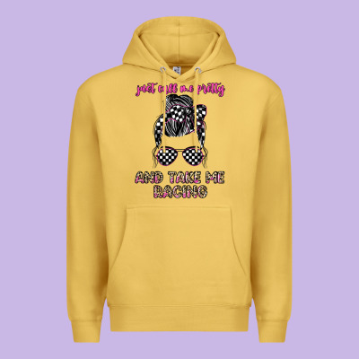 Just Call Me Pretty And Take Me Racing Premium Hoodie Designed By Jahusdesignshop