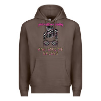 Coffee just call me pretty and take me racing Premium Hoodie - JahusDesignShop