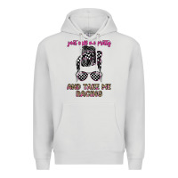 Dove Grey just call me pretty and take me racing Premium Hoodie - JahusDesignShop