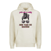 Oatmeal Heather just call me pretty and take me racing Premium Hoodie - JahusDesignShop