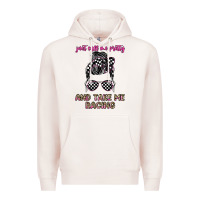 Pale Pink just call me pretty and take me racing Premium Hoodie - JahusDesignShop