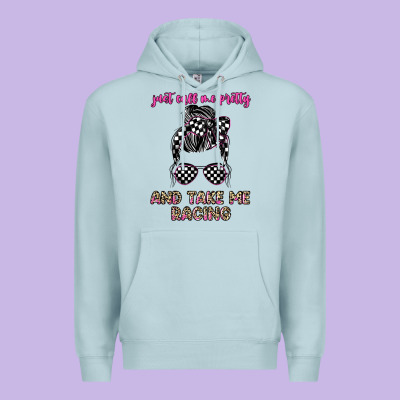Just Call Me Pretty And Take Me Racing Premium Hoodie Designed By Jahusdesignshop