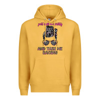 Mustard just call me pretty and take me racing Premium Hoodie - JahusDesignShop