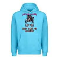 Ocean Blue just call me pretty and take me racing Premium Hoodie - JahusDesignShop