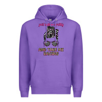 Purple just call me pretty and take me racing Premium Hoodie - JahusDesignShop
