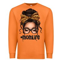 Carrot caucasian leopard messy bun mom life Premium Sweatshirt - texasbilliewilder