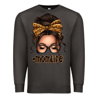Smoke caucasian leopard messy bun mom life Premium Sweatshirt - texasbilliewilder
