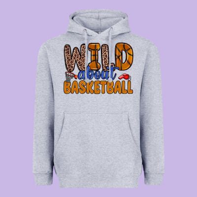 Wild About Basketball Heavyweight Hoodie Designed By Zillion Design Studio