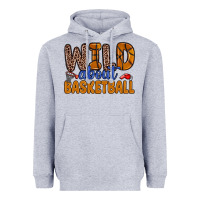Heather Grey wild about basketball Heavyweight Hoodie - Zillion Design Studio