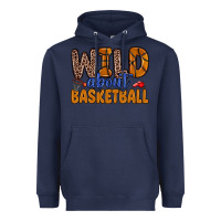 Navy wild about basketball Heavyweight Hoodie - Zillion Design Studio