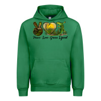 Emerald peace love green lizard Urban Hoodie - LillyAllenDesigns