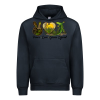 Navy peace love green lizard Urban Hoodie - LillyAllenDesigns
